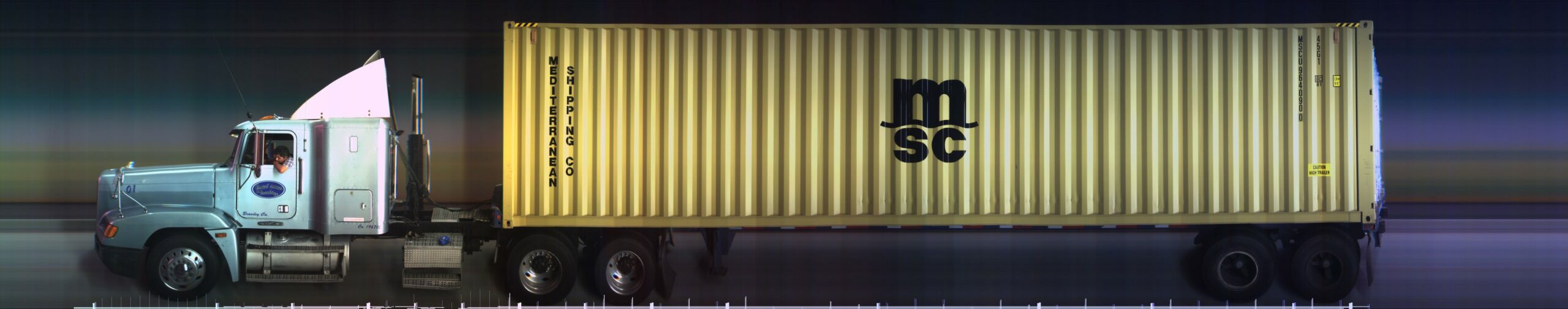 Gate Automation - truck-linescan - OCR image OCR linescan image of truck
