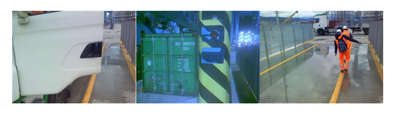 obstructed view lane GRID container transfer